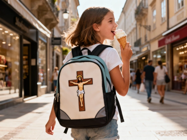 Moderner katholischer Rucksack