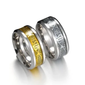 Jesus-Ring aus Edelstahl ✝️ Kreuzring für Damen & Herren