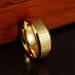 Jesus Ring Edelstahl in Gold