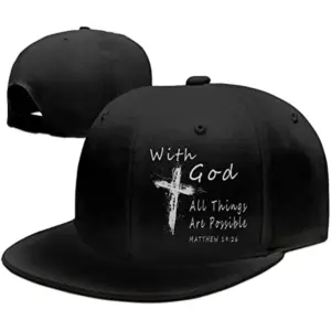 Christliche Snapback Cap – Matthäus 19:26 Style