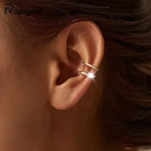 Moissanit Ohrclips Wasser Tropfen – 925 Silber