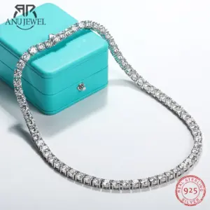 AnuJewel Moissanit Tenniskette 6,5 mm – 45, 50 oder 55 cm