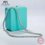 AnuJewel 4 mm Moissanit Tenniskette – 45 bis 60 cm