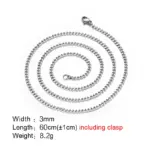 VNOX Kreuzkette Philipper 4,13 aus Edelstahl – 60 cm – weitere Produktansicht