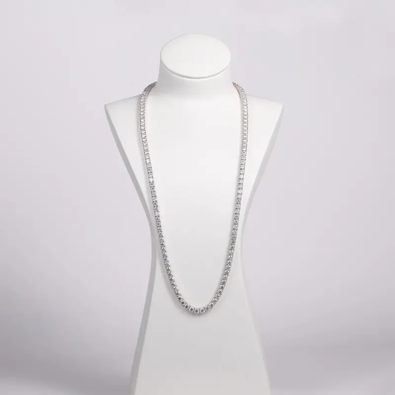 AnuJewel 4 mm Moissanit Tenniskette – 45 bis 60 cm – weitere Produktansicht