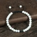 Perlenarmband mit Kreuz für Damen und Herren