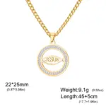 Jesusfisch Kette goldfarben mit 3 mm Kette