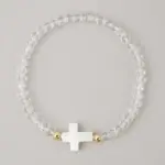 Kreuz Perlenarmband – Variante J
