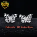 MossanRappr Moissanit Schmetterlings-Ohrstecker – Hauptansicht