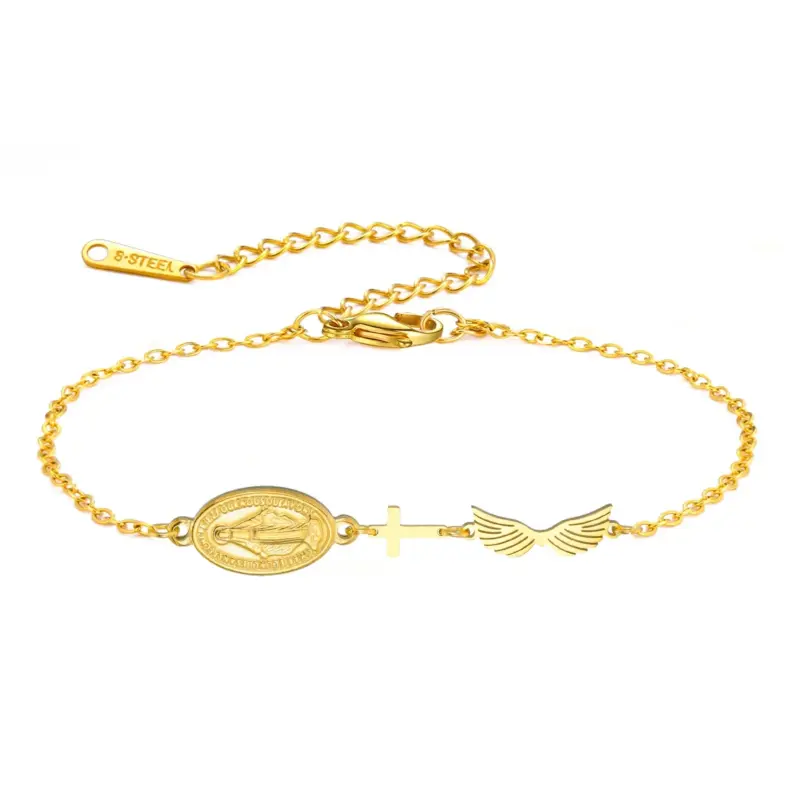 Engelsflügel Armband – Gold Design 1