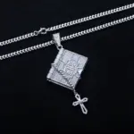 Iced Out Bibelkreuz Anhänger mit Moissanit von MossanRappr