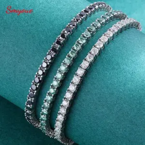 SMYOUE Moissanit Tennisarmband aus 925 Sterling Silber – Hauptansicht
