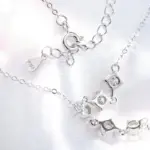 Moissanit Halskette 40 plus 5 cm aus 925 Sterling Silber
