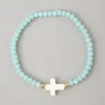 Kreuz Perlenarmband – Variante F