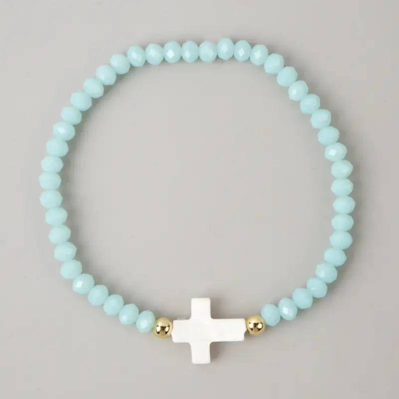 Kreuz Perlenarmband – Variante F