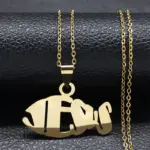 Ichthys Kette goldfarben Variante B 50 cm