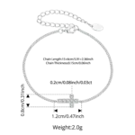 Moissanit Kreuzarmband 0,03 ct – Variante