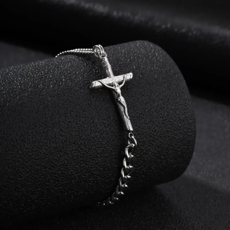 Jesus Kruzifix Armband für Herren – weitere Produktansicht