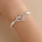 Kreuzarmband Damen – Silber Design 2