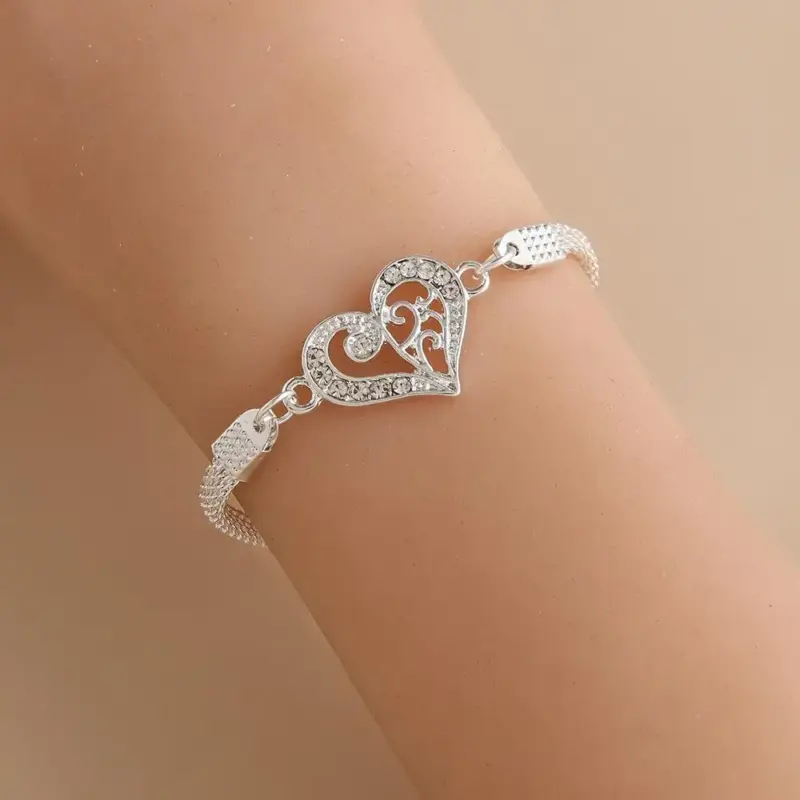 Kreuzarmband Damen – Silber Design 2