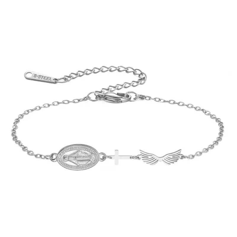 Engelsflügel Armband – Silber Design 1
