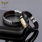 Jesus Armband aus PU-Leder und Edelstahl – weitere Ansicht