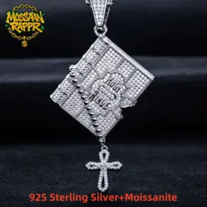 MossanRappr Moissanit Bibelkreuz-Kette 1,78 ct – Hauptansicht