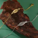 Ichthys Armband aus Edelstahl mit Jesusfisch-Symbol