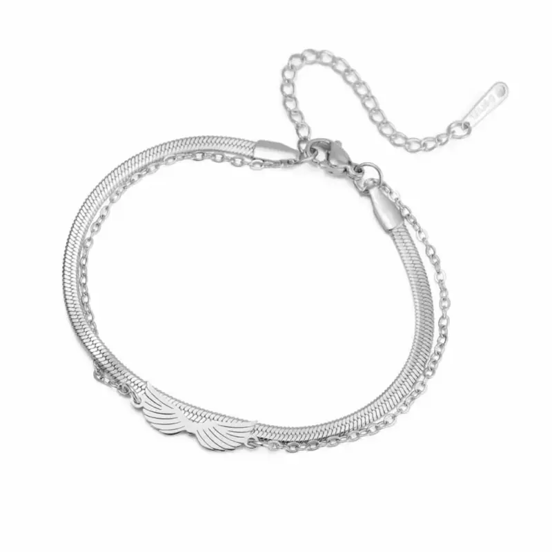 Engelsflügel Armband – Silber Design 2