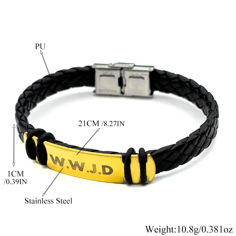 WWJD Armband mit christlicher Botschaft