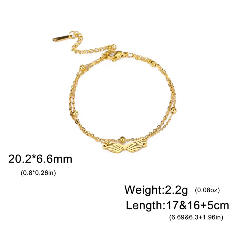 Engelsflügel Armband – Gold Design 2