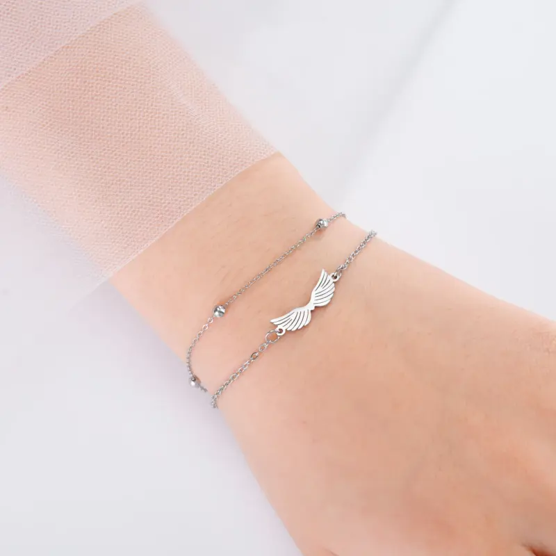 Engelsflügel Armband Damen – Edelstahl Schmuck mit Bedeutung