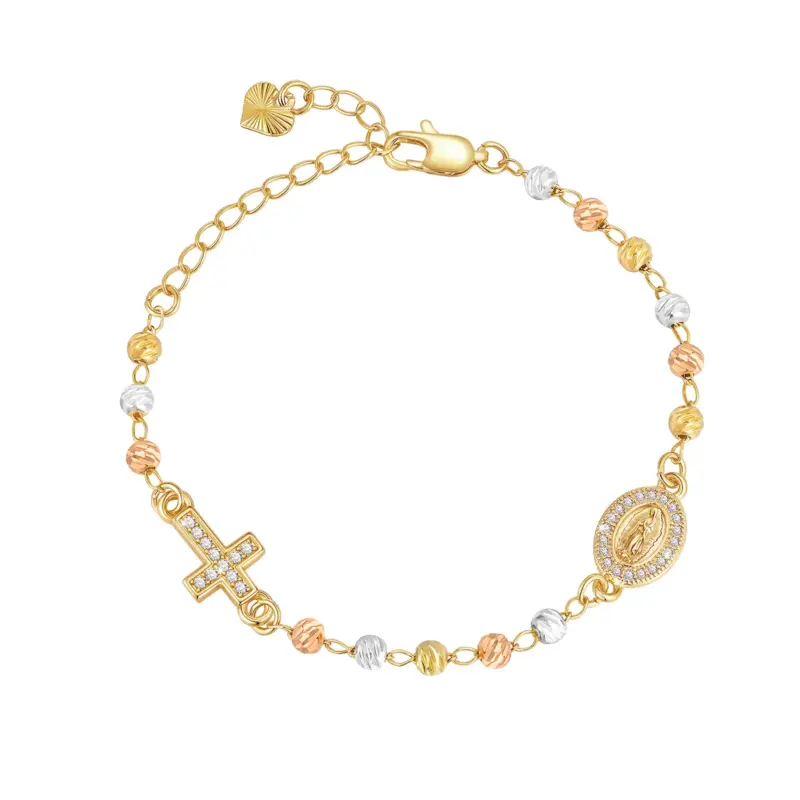 Marienarmband mit Kreuz für Damen – Design 3