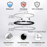 Christliches Herrenarmband Set mit Kreuz – Edelstahl