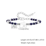 Kreuzarmband Herren mit Naturstein – Lapislazuli Design