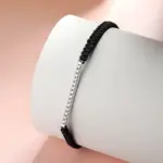 Geflochtenes Moissanit Armband – Detailansicht