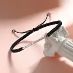 SMYOUE Moissanit Seilarmband mit 2 und 3 mm Steinbesatz