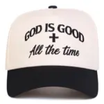 God Is Good Cap mit schwarzem Schirm und beiger Vorderseite