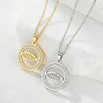 Ichthys Halskette mit Jesus Schriftzug in Gold- und Silberoptik