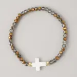 Kreuz Perlenarmband – Variante K