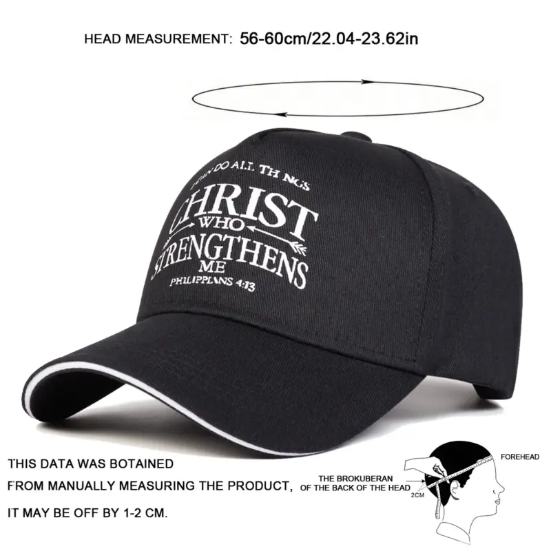 Größenabbildung der christlichen Cap für etwa 56 bis 60 cm Kopfumfang