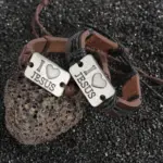 Geflochtenes Jesus Armband für Herren – weitere Ansicht
