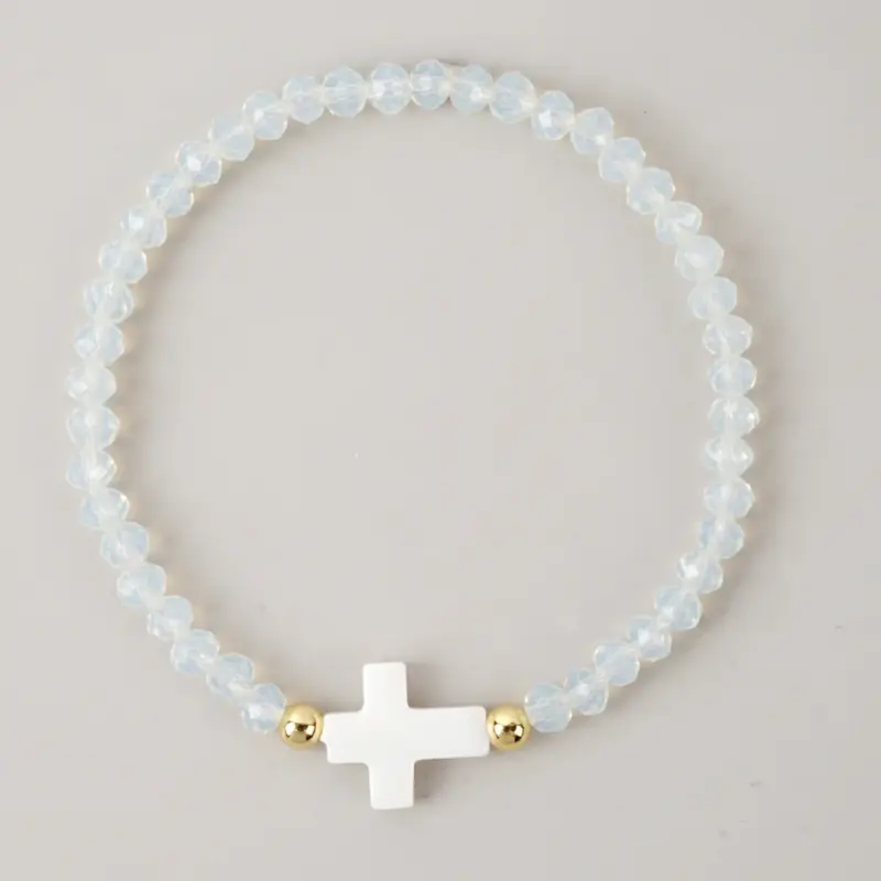 Kreuz Perlenarmband – Variante H
