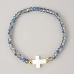 Kreuz Perlenarmband – Variante L