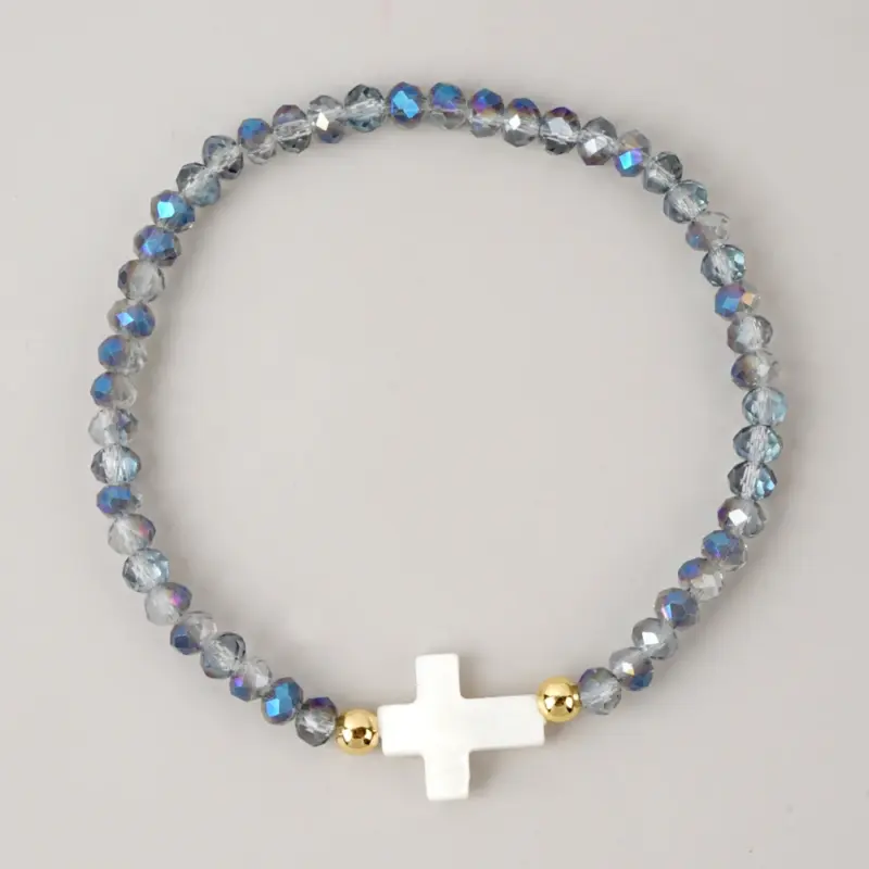 Kreuz Perlenarmband – Variante L