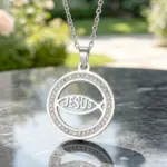 Jesusfisch Gebetsanhänger als christliches Geschenk