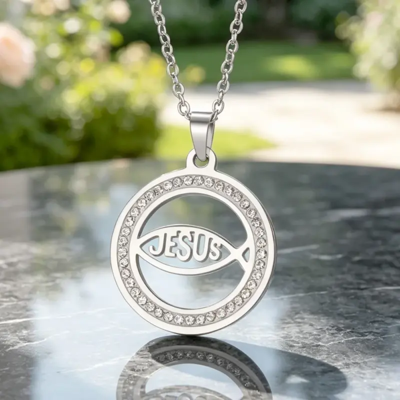 Jesusfisch Gebetsanhänger als christliches Geschenk