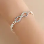 Kreuzarmband Damen – Silber Design 4