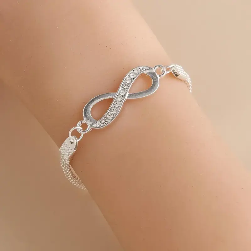Kreuzarmband Damen – Silber Design 4