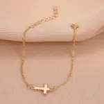 Christliches Damenarmband mit Kreuz – elegante Optik
